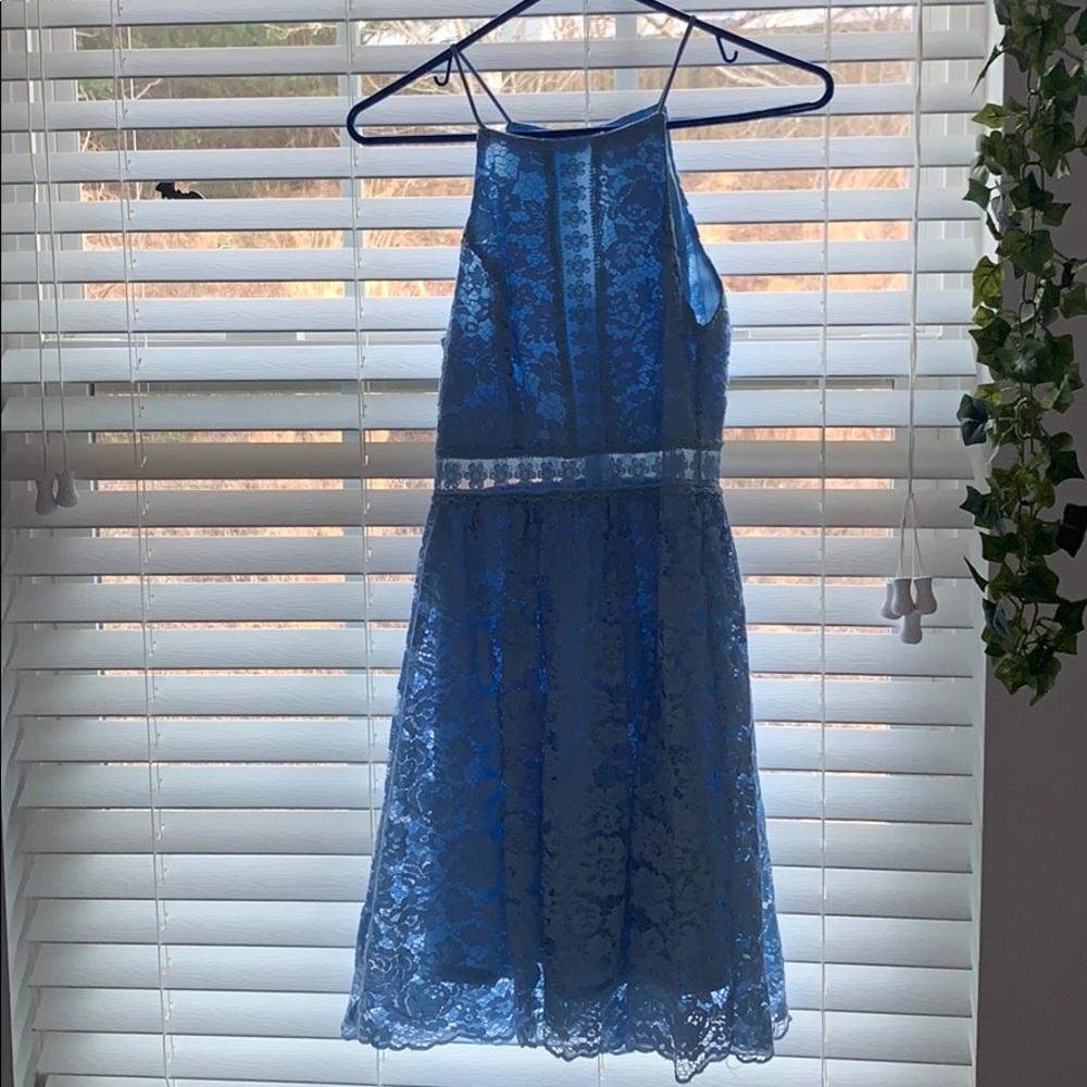 Baby blue lace dress